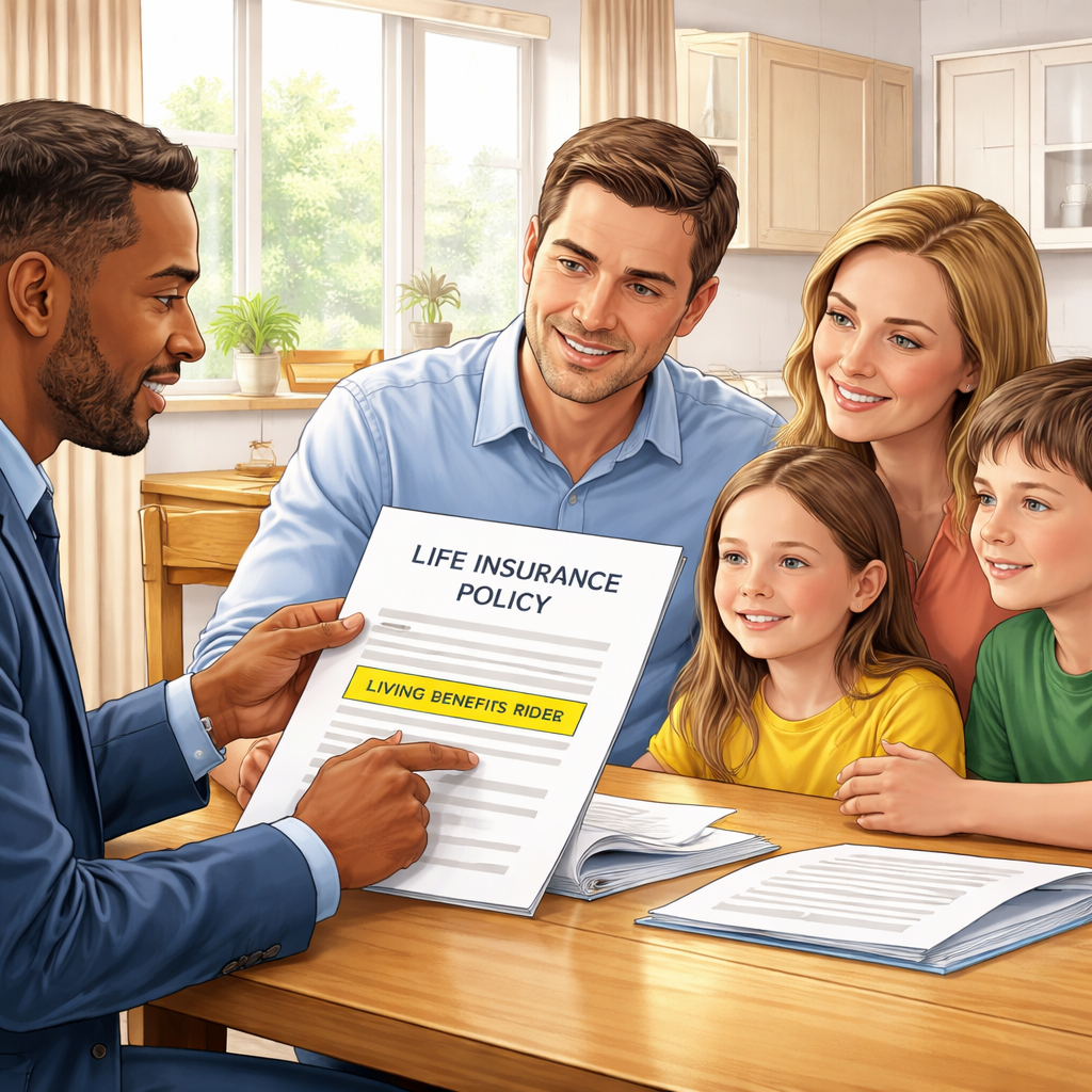 life insurance with living benefits family discussion