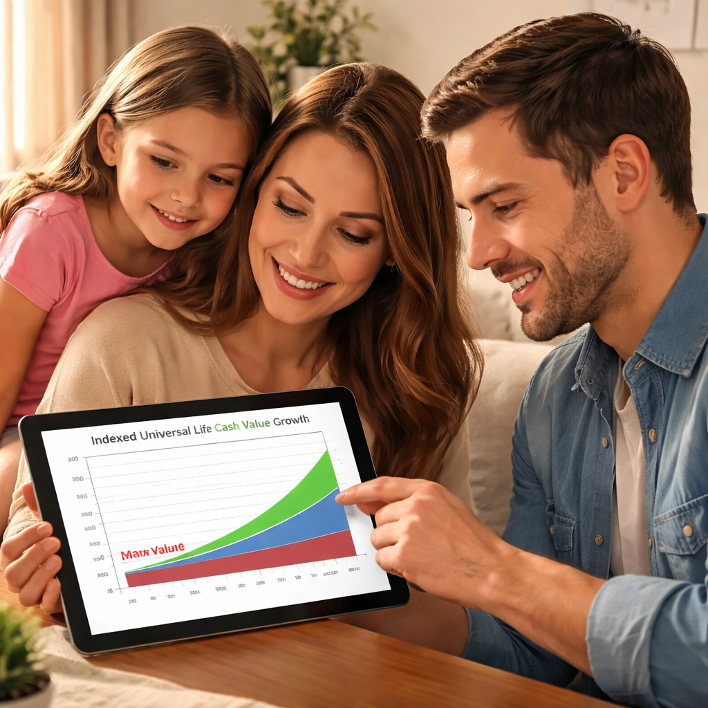 indexed universal life cash value growth chart for families