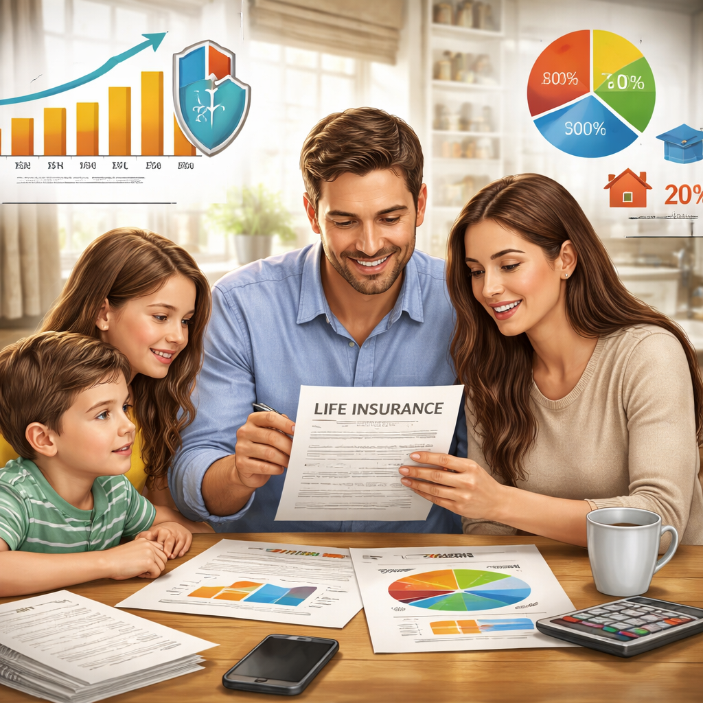 family reviewing indexed universal life policy benefits