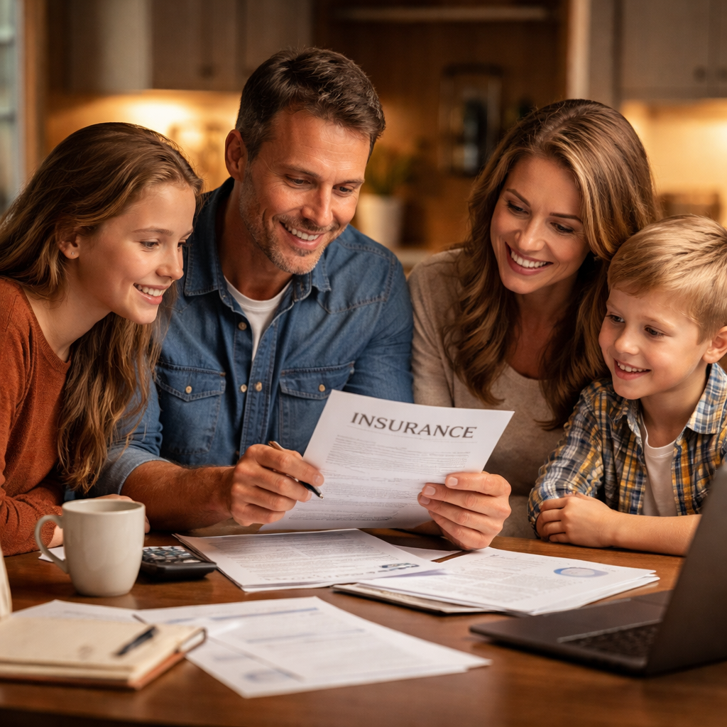 family reviewing IUL options for cash growth