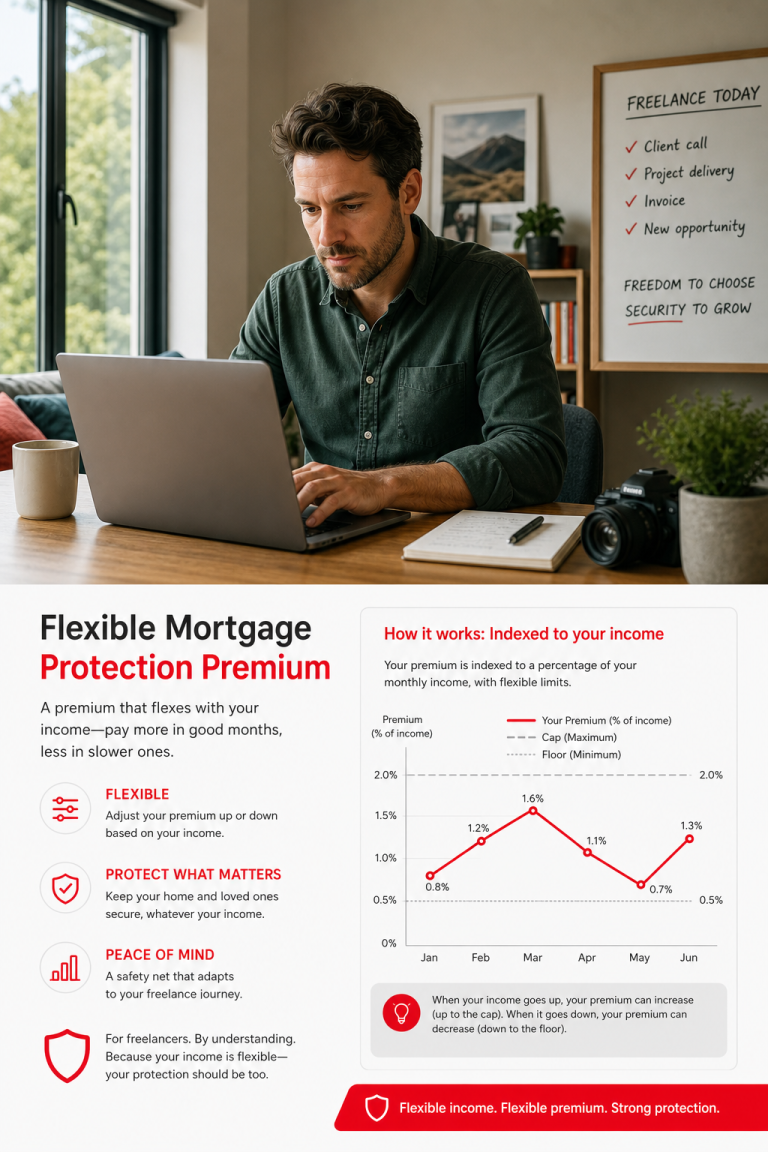 flexible mortgage protection premium for freelancers