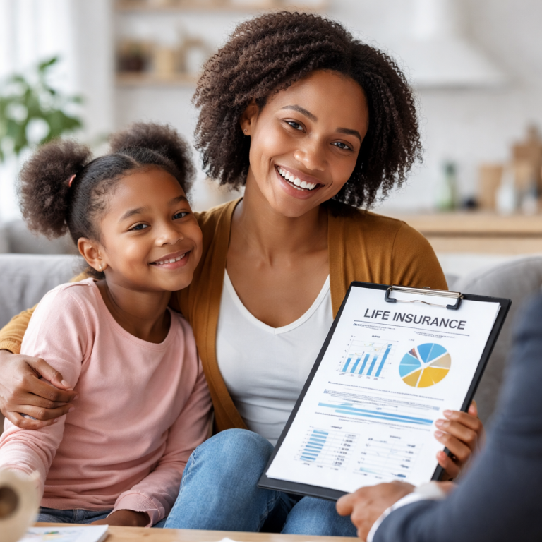 A photorealistic image related to indexed-universal-life-insurance-for-single-mothers. Alt: indexed-universal-life-insurance-for-single-mothers