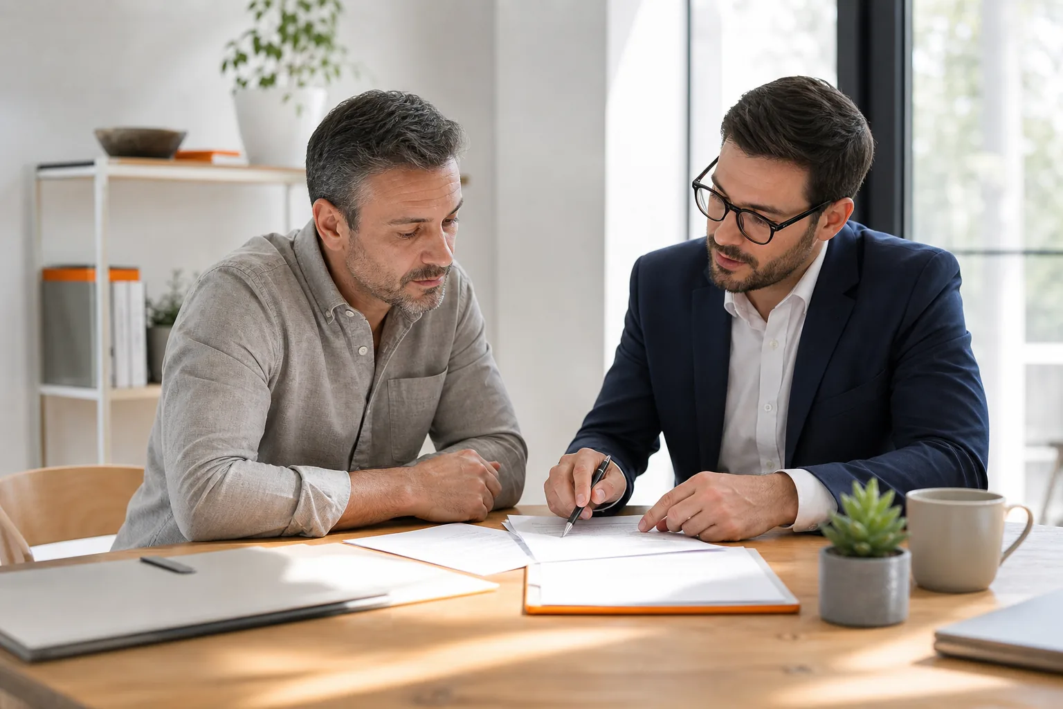 Small business owner reviewing IUL life insurance and living benefit needs