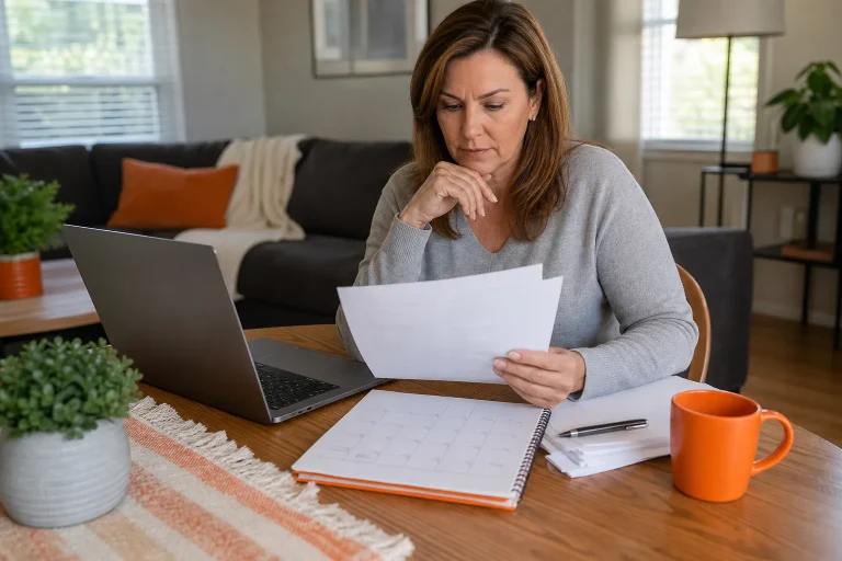 Review an indexed universal life policy statement and grace period at home.